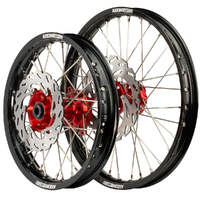 Wheel Set with Discs (Black/Red 17x1.4/14x1.60) for 2007-2024 Honda CRF150R