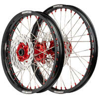 Wheel Set with Discs (Black/Red 21x1.6/18x2.15) for 2022-2024 Yamaha YZ250FX