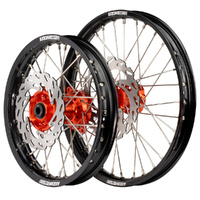 Black/Orange Wheel Kit with Discs for 2025 Gas Gas MC85 - 17x1.4/14x1.60 