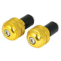 Bar end weights round knurled 22mm Gold