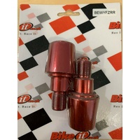 Red Motorbike Motorcycle BAR WEIGHTS For Yamaha YZF FZR TDM XJR SRK 