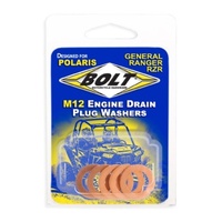 Bolt Polaris Copprt Engine Drain Plug - 12x20 5-Pack - RZRCPR12