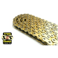 Triple S 530 O-Ring motorcycle chain 110 links road street dirt off road MX Gold