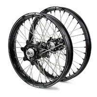 Husqvarna Talon Carbon Fibre / Excel A60 SNR MX Black Rims / Black Hubs / Black Nipples Wheel Set TE-FE250-300-350-450 2014-15 21 / 18*2.15
