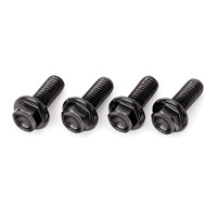 DRC Aluminium M6 Flange Bolts 20mm - Black (4 Pack)