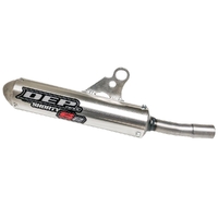 DEP Pipes KTM Silver 2 Stroke Trax Shorty Silencer - 125 SX 2019-2022 Must Use DEP Chamber