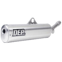 DEP Silver 2-Stroke MX Silencer for 1989-1990 Yamaha YZ125 