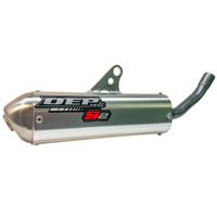 DEP Silver 2-Stroke Shorty Silencer for 2022+ Yamaha YZ125 