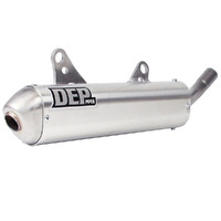 DEP Silver 2-Stroke MX Silencer for 2022 Yamaha YZ250 Monster Energy Racing Edition 