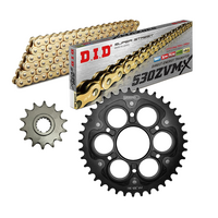 DID Gold Chain & Stealth Sprocket Kit for 2010-2020 Ducati 1200 / 1260 Multistrada 15/43