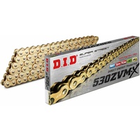 DID 530 ZVMX X-Ring Motorbike Chain - 114 links Gold