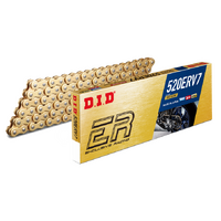 DID 520 ERV7 Motorbike Race Chain - 130 Links Gold