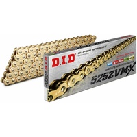 DID 525 ZVMX X-Ring X-Ring Motorbike Chain - 124 links Gold/Black