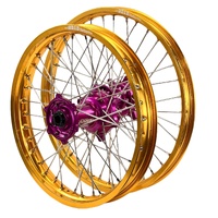 Envy/DID 21/19x2.15  Wheel Set for 2001-2001 Yamaha YZ250F - Gold/Purple