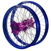 Envy/DID 21/19x2.15  Wheel Set for 1999-2002 Kawasaki KX250 - Blue/Purple