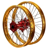 Envy/DID STX 21/18x2.15 Gold / Red Wheel Set for 1996-2008 Honda XR400