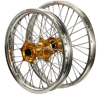 Envy/DID STX 21/18x2.15 Silver / Gold Wheel Set for 1996-2008 Honda XR400