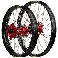 Envy/DID 19x2.15/19x2.50  Wheel Set for 2017-2025 Honda CRF450RX - Black/Red Flat Track