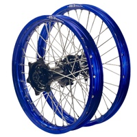 Envy/DID 21/18x2.15  Wheel Set for 2003-2012 Husaberg FE550E - Blue/Black