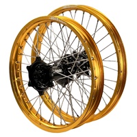 Envy/DID 21/18x2.15  Wheel Set for 2003-2012 Husaberg FC550 - Gold/Black