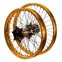 Envy/DID 21/18x2.15  Wheel Set for 2003-2012 Husaberg FE570 - Gold/Mag