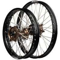 Envy/DID 21/18x2.15  Wheel Set for 2003-2012 Husaberg FE550E - Black/Mag