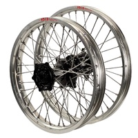 Envy/DID 21/18x2.15  Wheel Set for 2003-2012 Husaberg FE450E - Silver/Black
