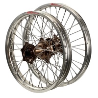 Envy/DID 21/18x2.15  Wheel Set for 2010-2014 Husaberg TE125 - Silver/Mag