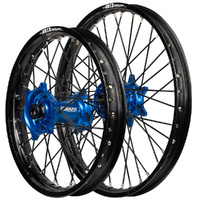 Envy/DID 21/19x2.15  Wheel Set for 2007-2008 Yamaha YZ250F - Black/Blue