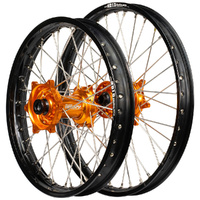 Envy/DID 21/18x2.15  Wheel Set for 2024-2025 Gas Gas EX450F - Black/Orange