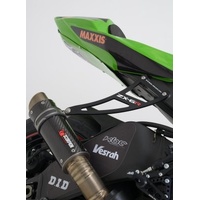 R&G Exhaust Hanger & Rear Footrest Blanking Plate Kit for 2009-2024 Kawasaki ZX-6R