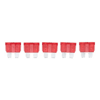 Pack of 5 Fuses - 10a Blade - Red