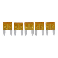 Pack of 5 Fuses - 5a Mini Blade - Orange