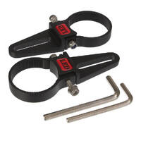 LED Light Bar Tube Mount Brackets 2" - Pair