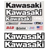 Factory Effex Stickers - Iron On Sponsor Kit Kawasaki