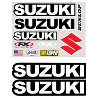 Factory Effex Stickers - Iron On Sponsor Kit Suzuki
