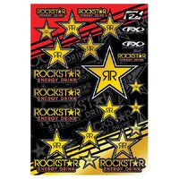 Factory Effex Stickers - OEM Sticker Sheet Rockstar Energy Gold Chrome