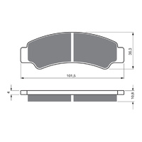 Front Brake Pads for for 2020-2025 CF Moto UForce 1000 EPS (One Pair)