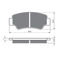 Rear Brake Pads for for 2020-2025 CF Moto UForce 1000 EPS (One Pair)
