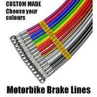 OEM Replacement Braided Brake Lines for Kawasaki KLR600 A1-B4 1984-1990