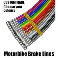 OEM Replacement Front & Rear Braided Brake Lines for Suzuki GS550 1980-1982