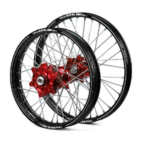 Honda Haan / A60 Enduro Cush Drive Black Rims / Red Hubs Wheel Set CRF450R 2002-2012 21*1.60 / 18*2.15