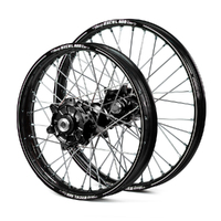 Husqvarna Haan / A60 Enduro Cush Drive Black Rims / Black Hubs Wheel Set TE-FE250-300-350-450 2014-2015 21*1.60 / 18*2.15