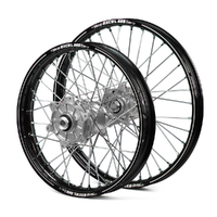 Husqvarna Haan / A60 Enduro Cush Drive Black Rims / Silver Hubs Wheel Set TC-FC125-250-350-450 2015 21*1.60 / 18*2.15