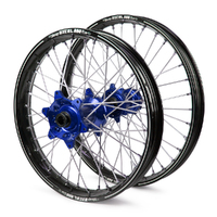 Yamaha Haan / A60 SNR MX Black Rims / Blue Hubs Wheel Set YZF250-450 2009-2013 21*1.6 / 19*2.15