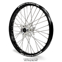 Honda Africa Twin CRF1000L Adv Black Platinum Rims / Silver Haan Hubs Front Wheel - Africa Twin CRF1000L 2015-On 17*3.50 