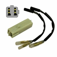 Indicator turn signal connector leads adaptor plugs pair for Honda Kawasaki pair