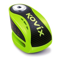Kovix Alarm Disc Lock KNX6 Fluoro Green with Reminder Cable & Mount