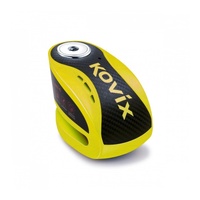 Kovix Alarm Disc Lock KNX6 Yellow with Reminder Cable & Mount