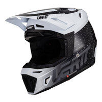 Leatt V24 8.5 MX Moto Helmet & Goggles Kit Black / White